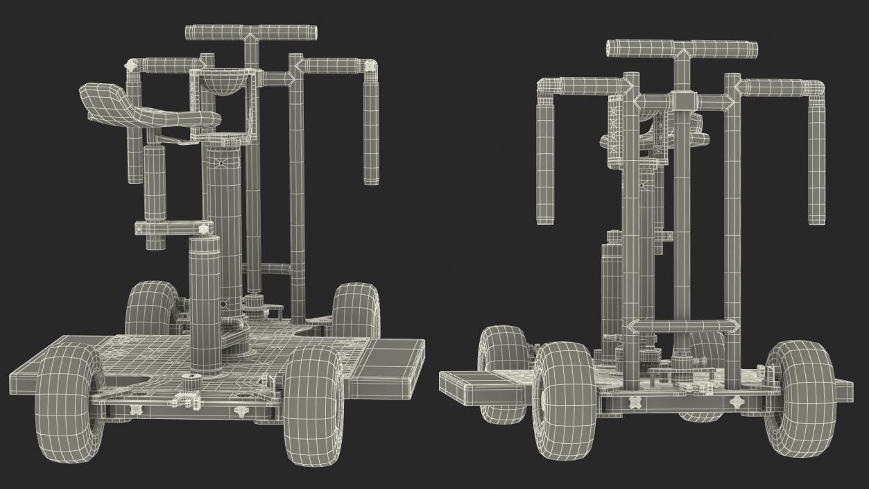 3D MovieTech 4x4 Dolly with Seat Rigged