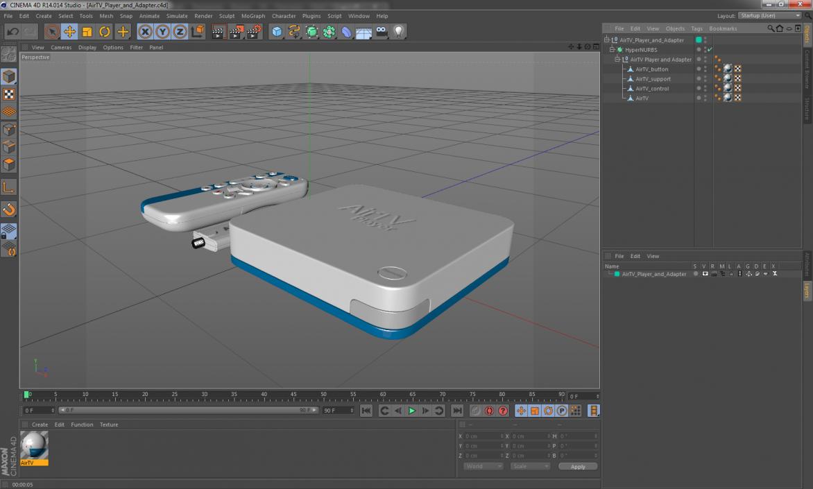 AirTV Player and Adapter 3D model