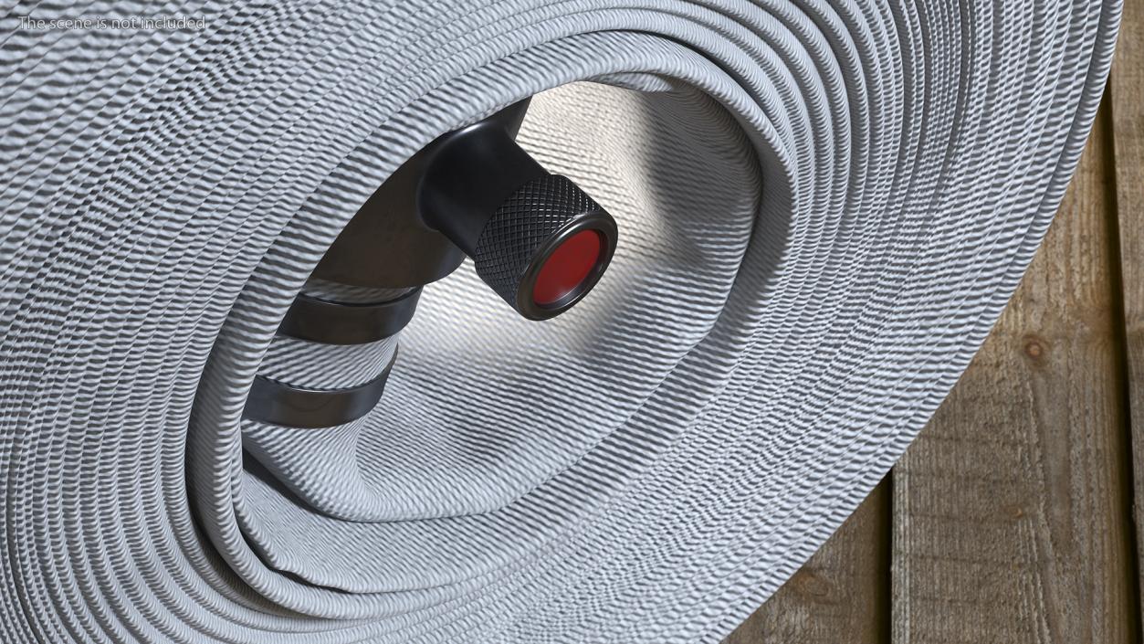 Fire Hose White Canvas 3D