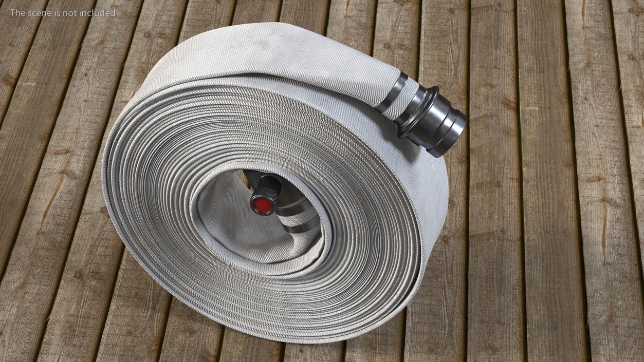 Fire Hose White Canvas 3D