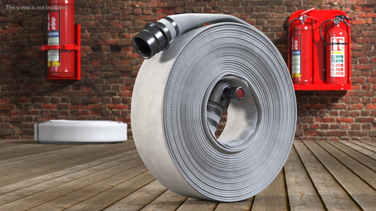 Fire Hose White Canvas 3D