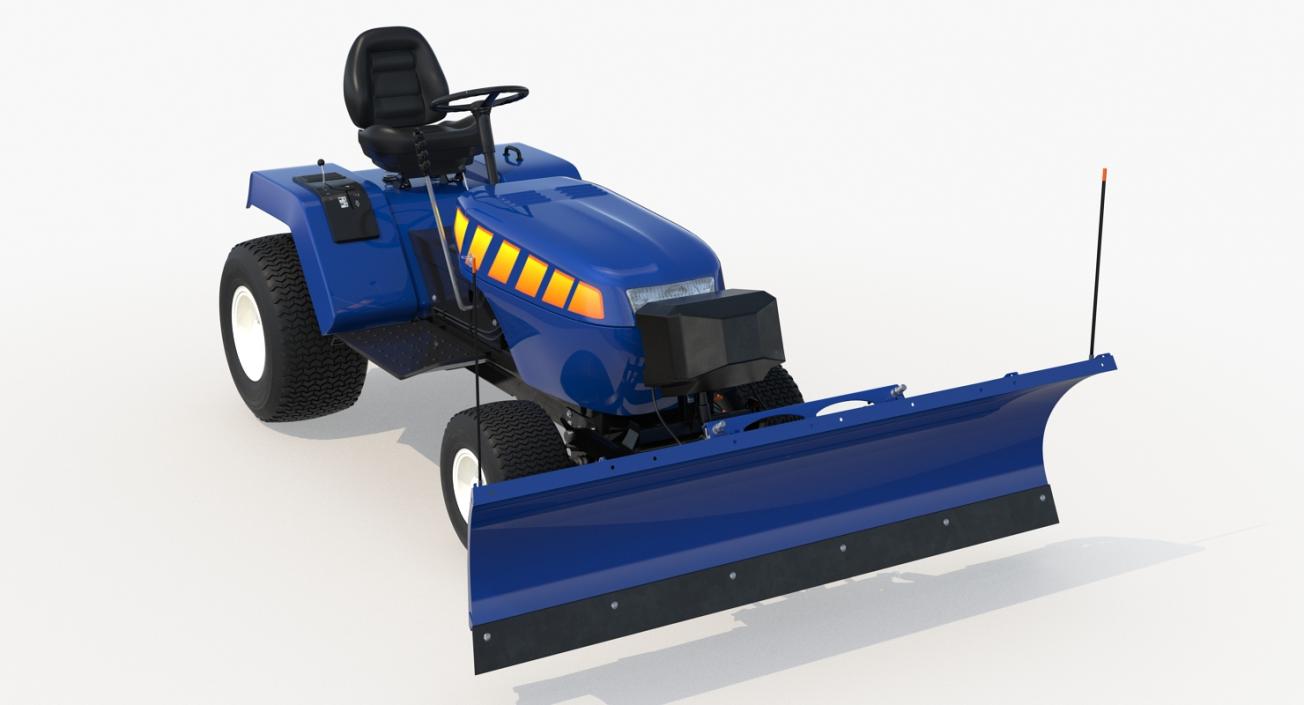 Tractor with Snow Plow 3D