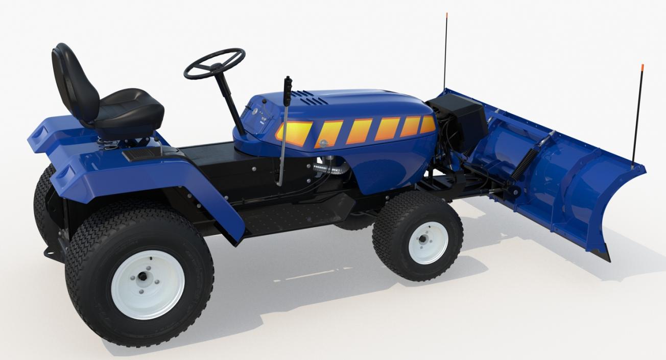 Tractor with Snow Plow 3D