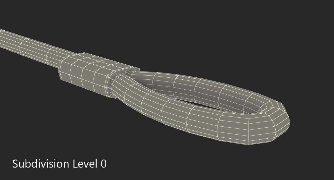 3D Steel Wire Rope 3m model