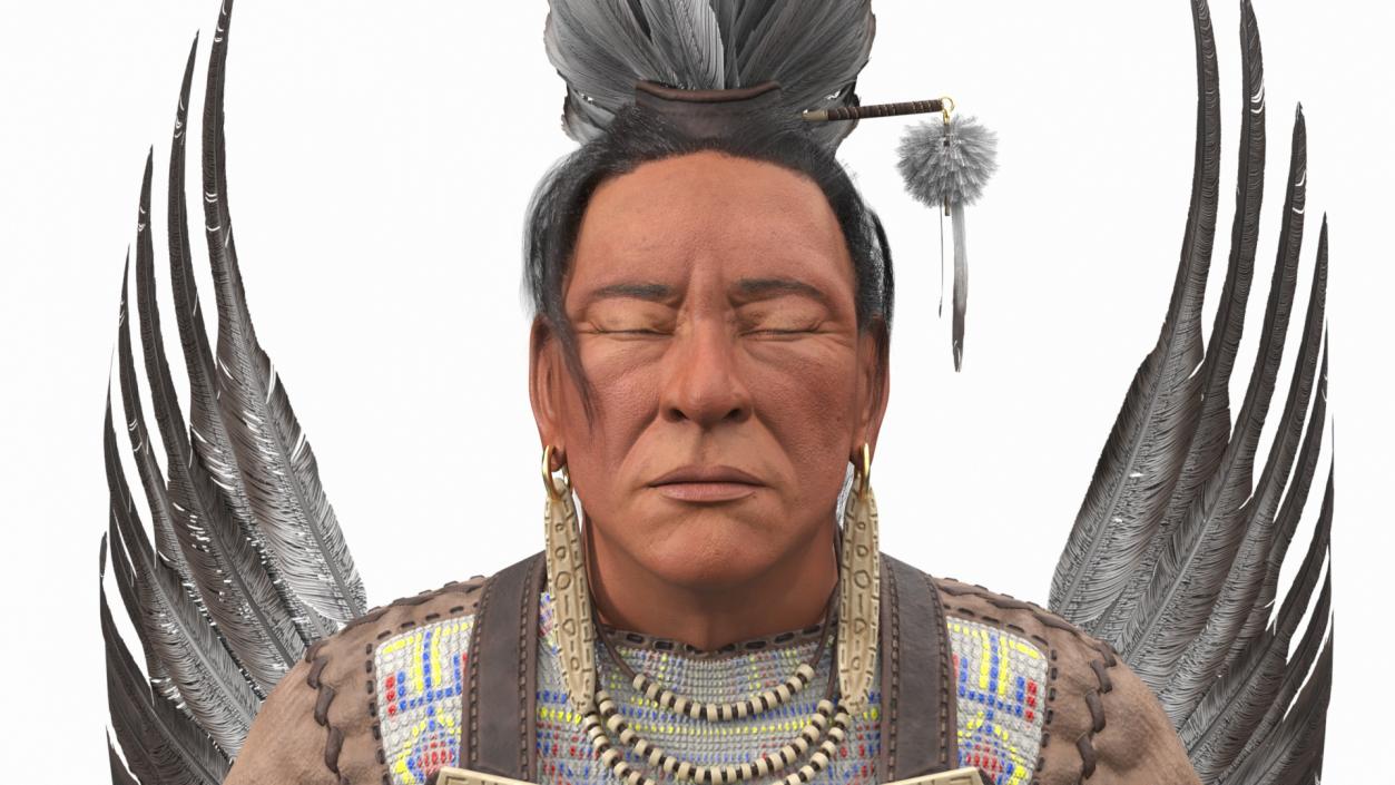 3D model Lodge and American Indian