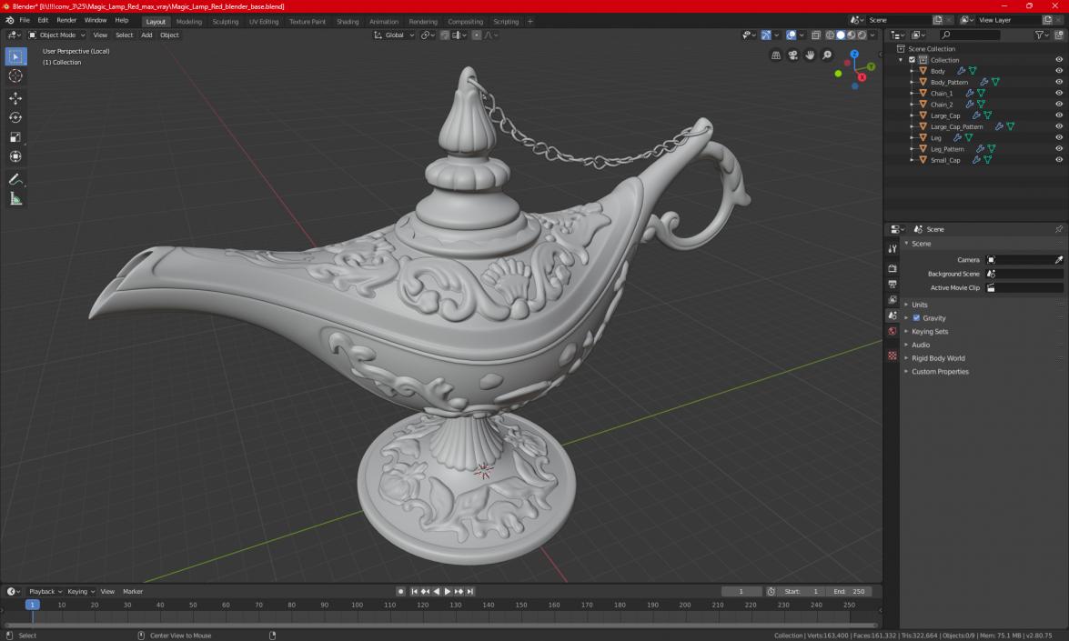 Magic Lamp Red 3D model