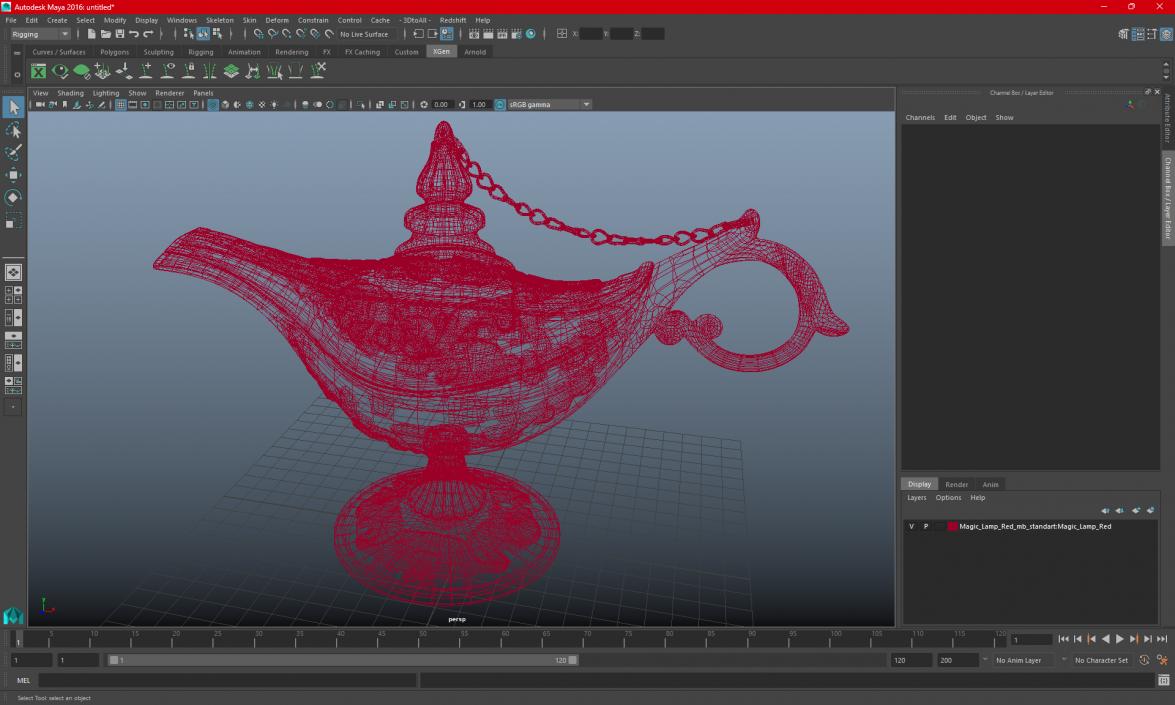 Magic Lamp Red 3D model