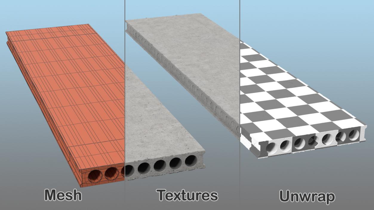 3D Hollow Core Slab