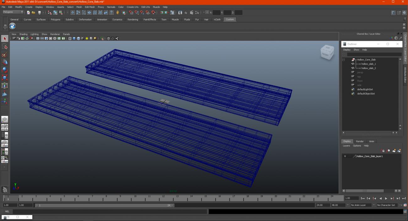 3D Hollow Core Slab