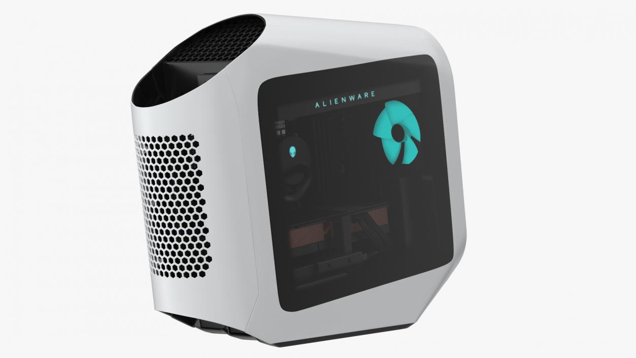 Alienware Aurora Gaming Desktop White 3D