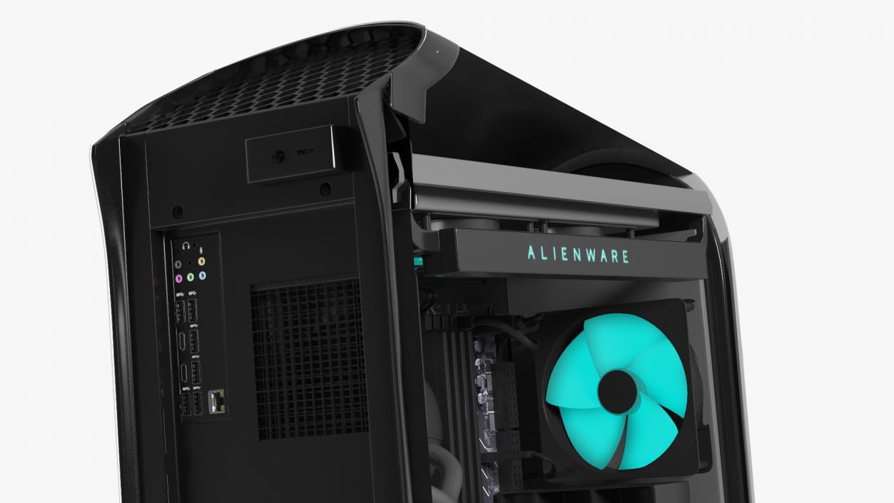 Alienware Aurora Gaming Desktop White 3D