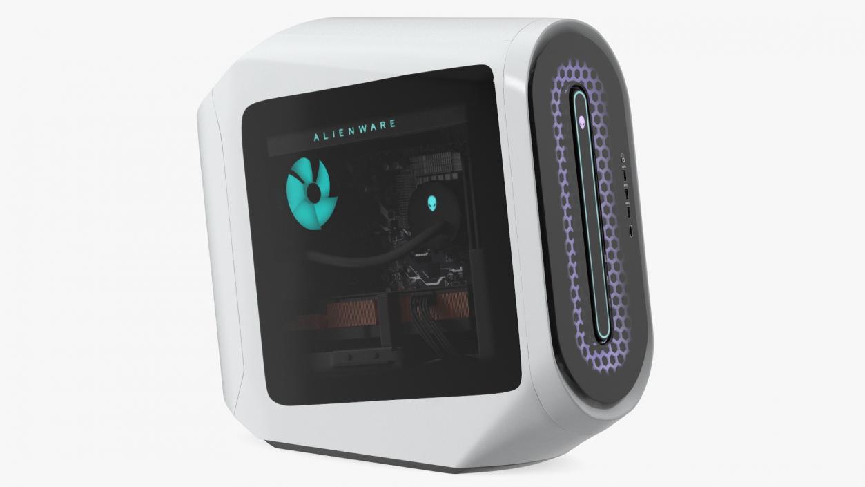 Alienware Aurora Gaming Desktop White 3D