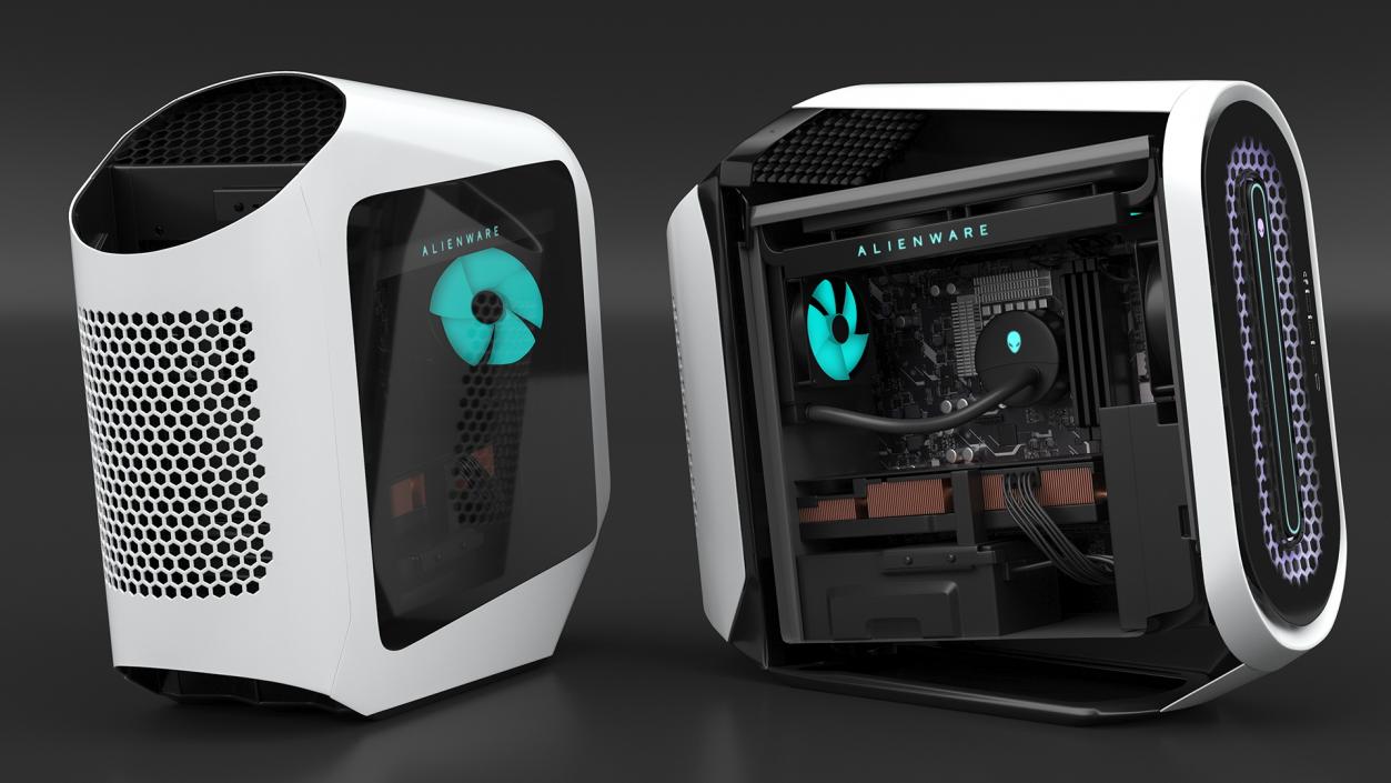 Alienware Aurora Gaming Desktop White 3D