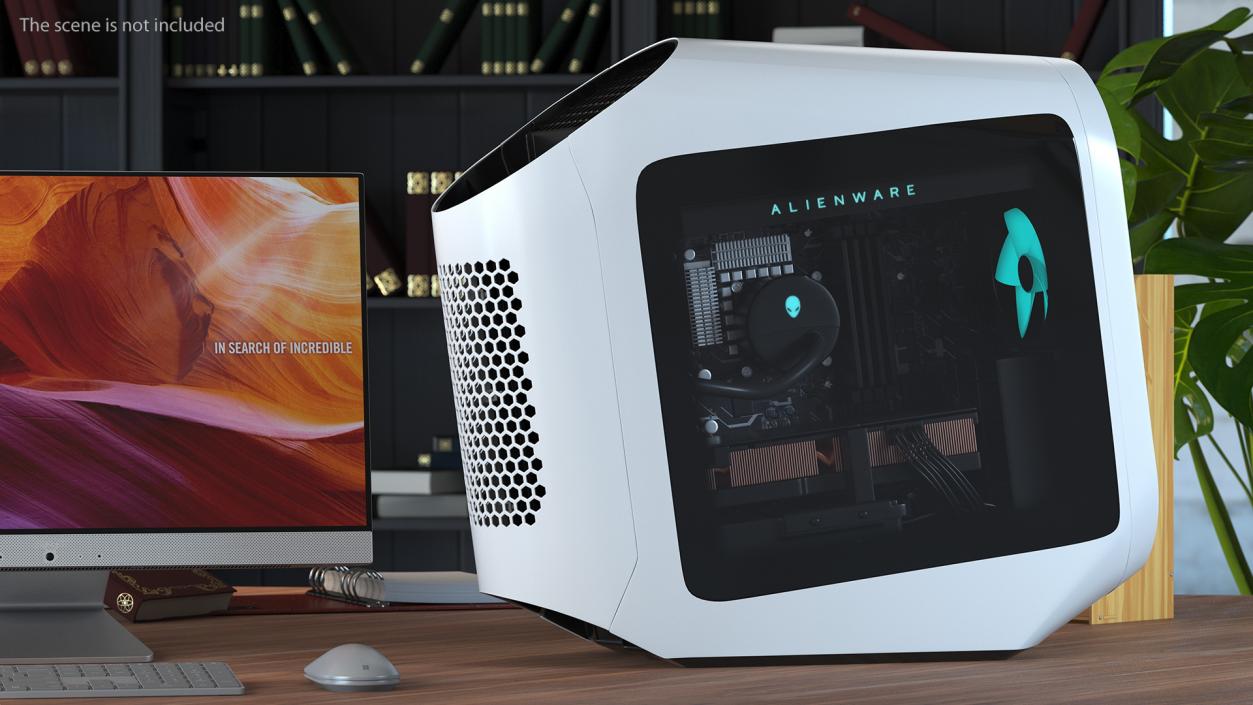 Alienware Aurora Gaming Desktop White 3D