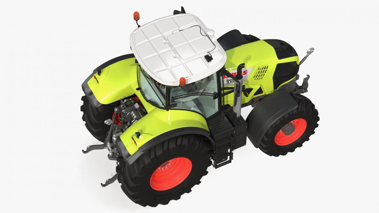 3D model Claas Axion 800 with Maupu 18t Trailer Rigged