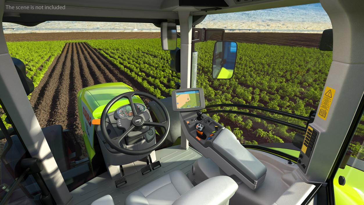 3D model Claas Axion 800 with Maupu 18t Trailer Rigged