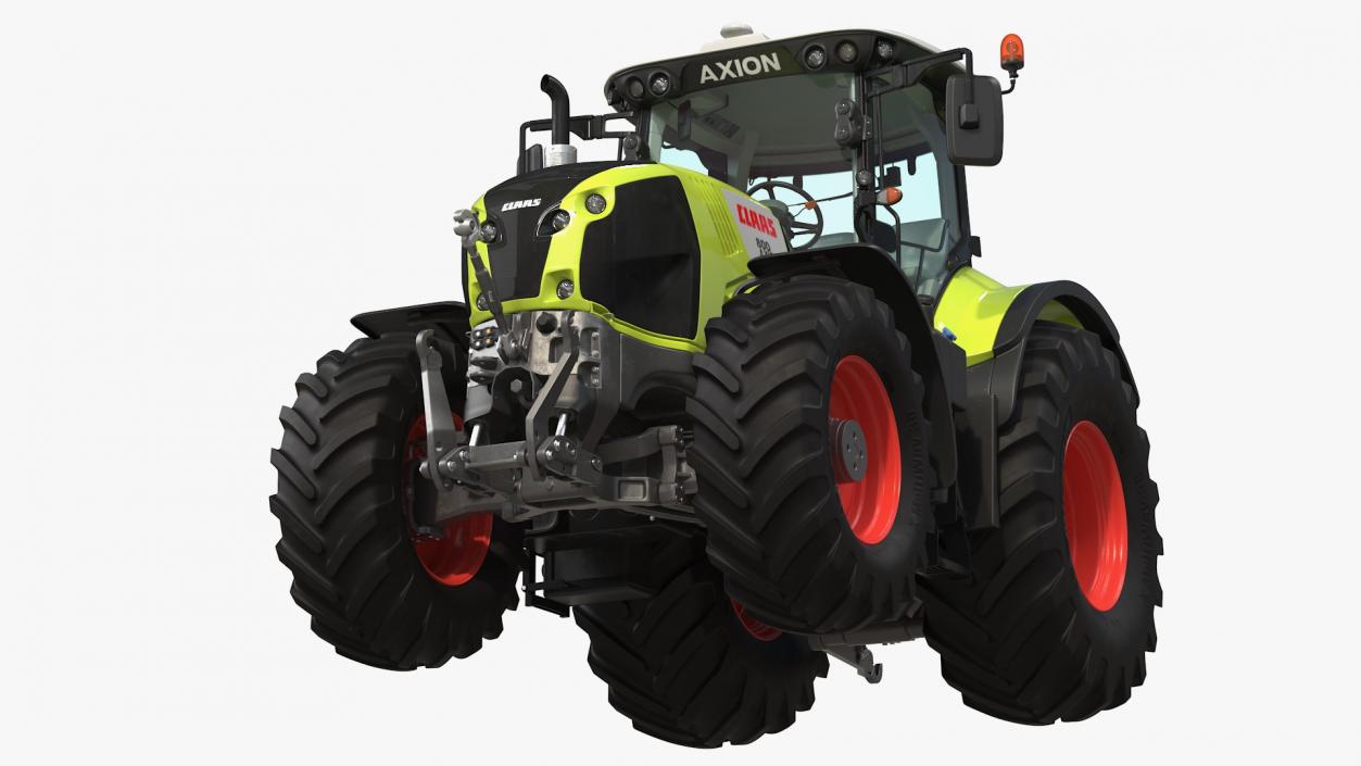 3D model Claas Axion 800 with Maupu 18t Trailer Rigged