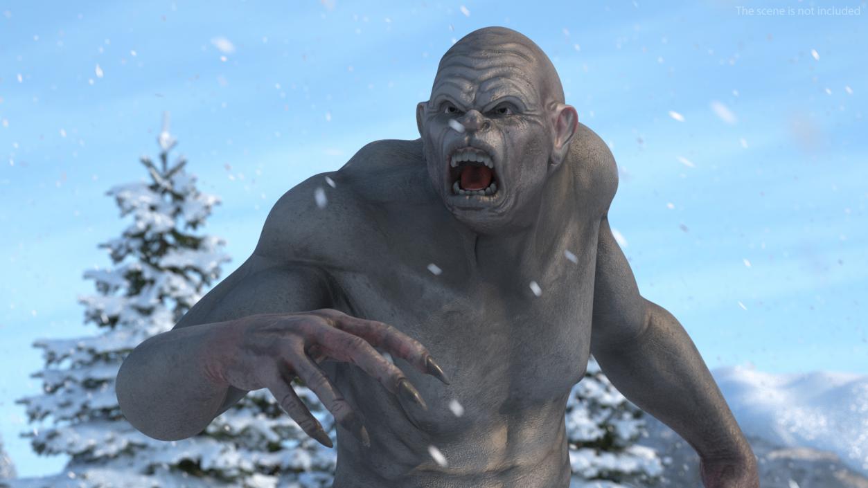 3D model Grey Ogre Aggressive