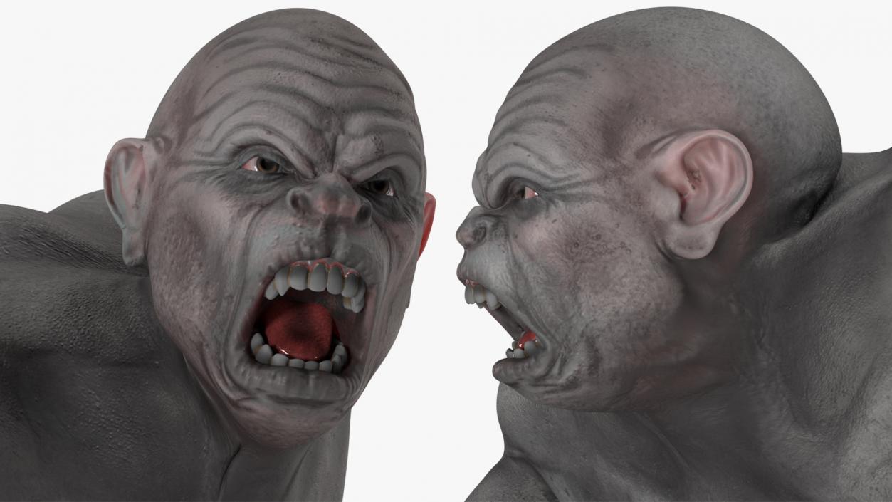 3D model Grey Ogre Aggressive