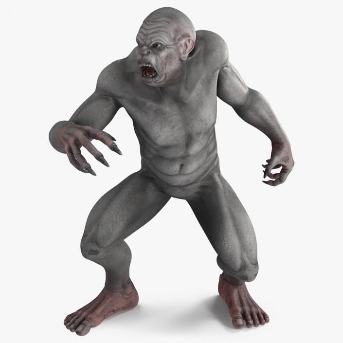 3D model Grey Ogre Aggressive