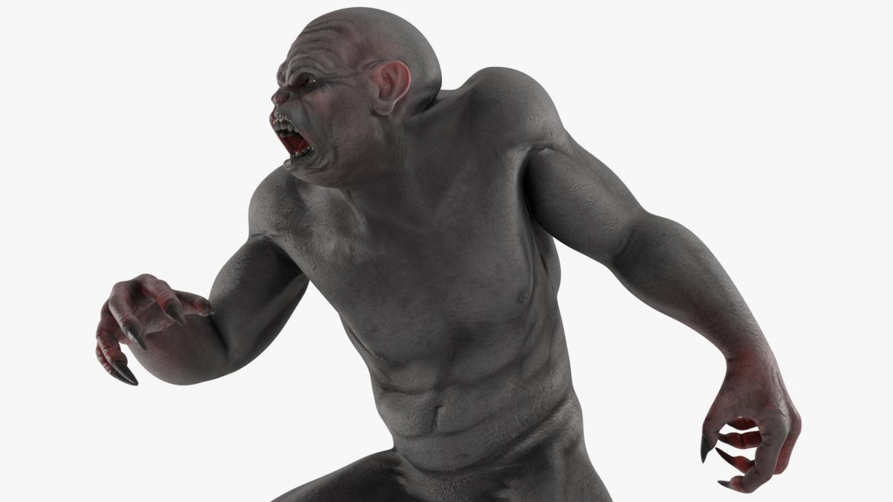 3D model Grey Ogre Aggressive