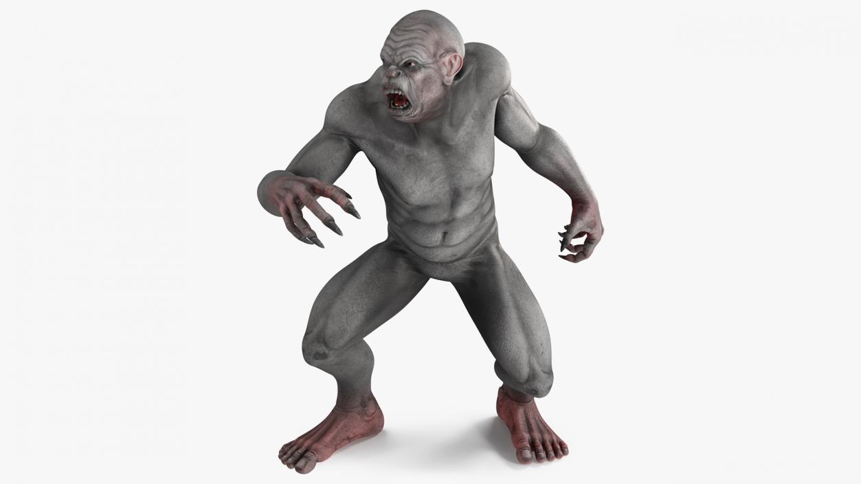 3D model Grey Ogre Aggressive