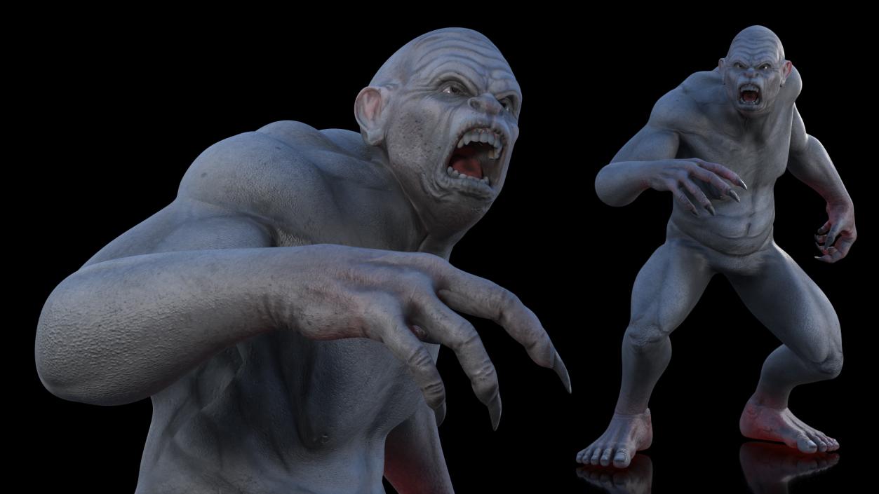 3D model Grey Ogre Aggressive