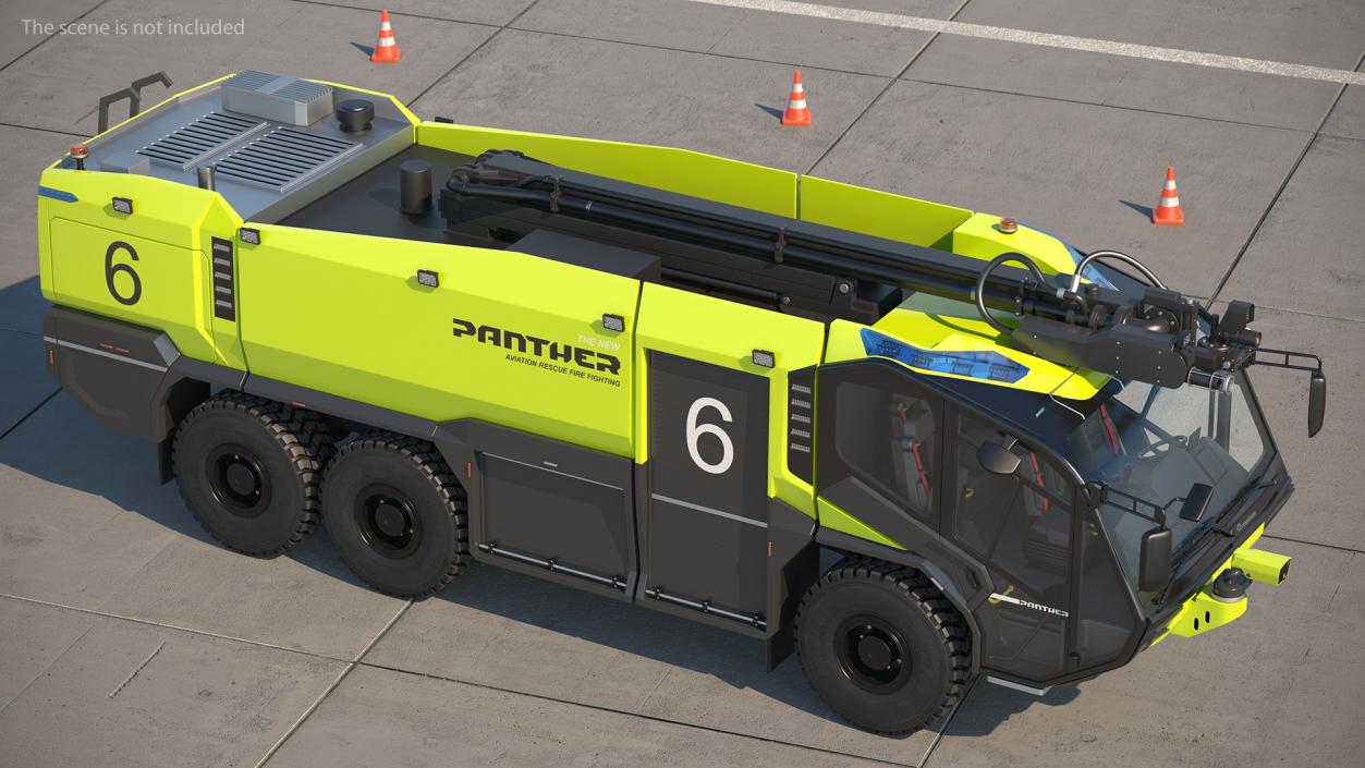 3D model Rosenbauer Panther 6x6 ARFF Vehicle