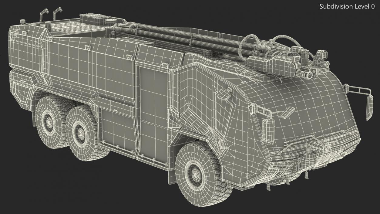 3D model Rosenbauer Panther 6x6 ARFF Vehicle