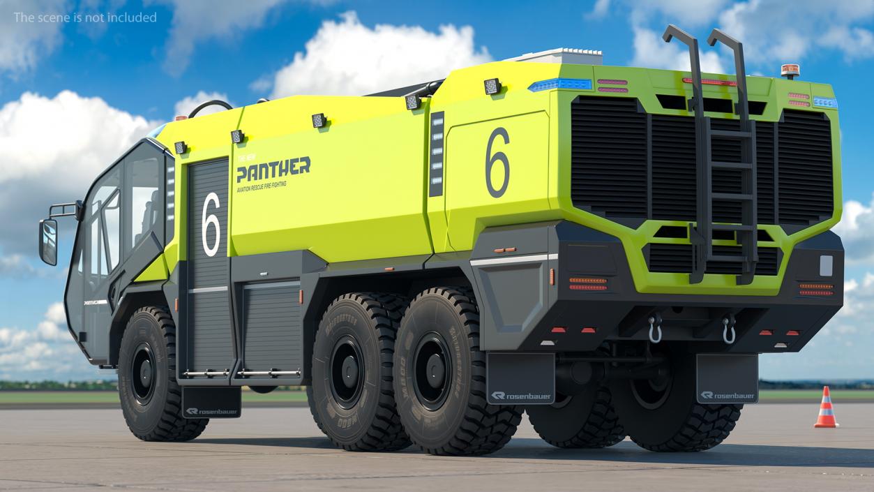 3D model Rosenbauer Panther 6x6 ARFF Vehicle