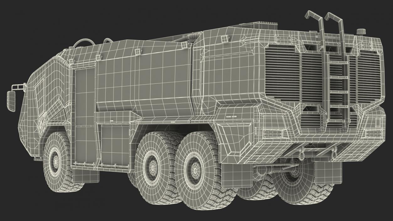 3D model Rosenbauer Panther 6x6 ARFF Vehicle