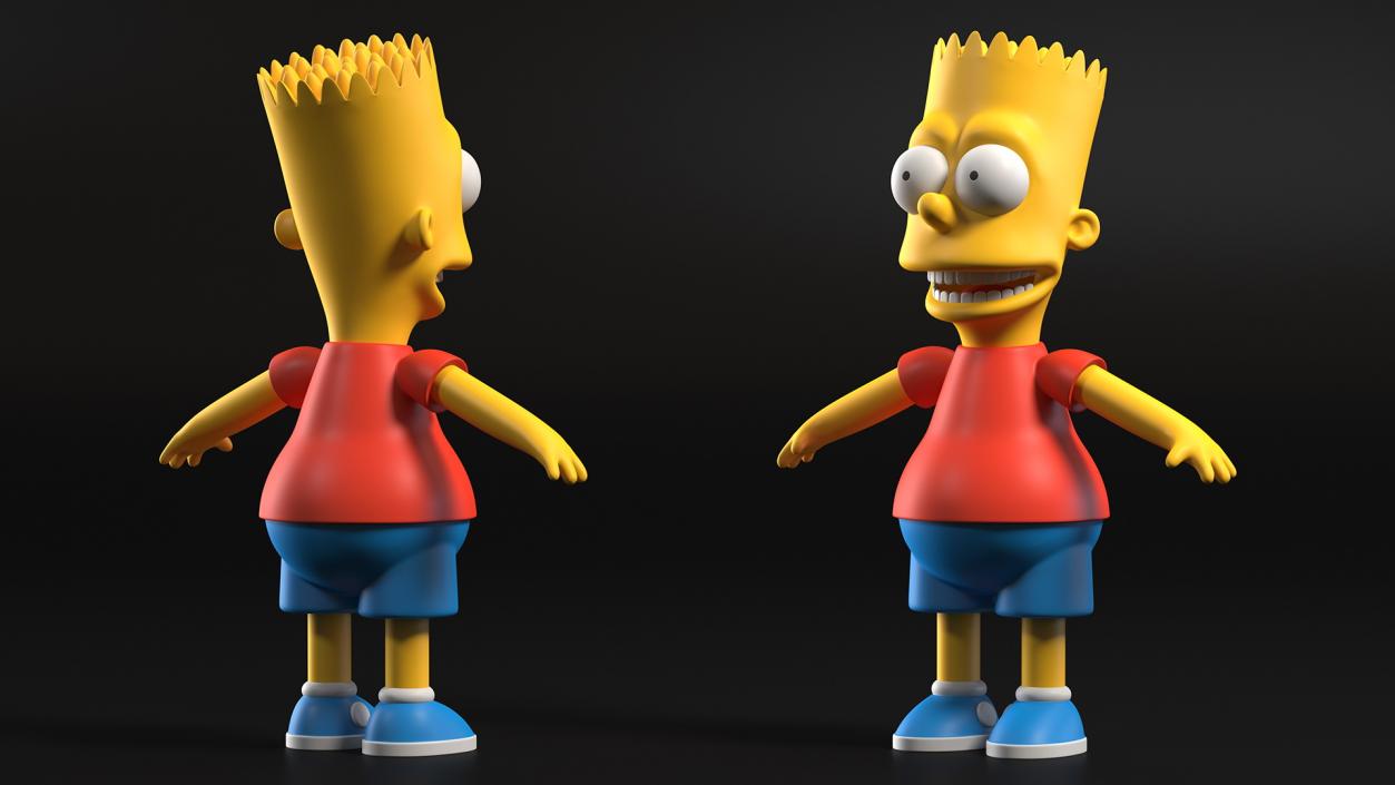 3D Bart Simpson Character Rigged for Maya model