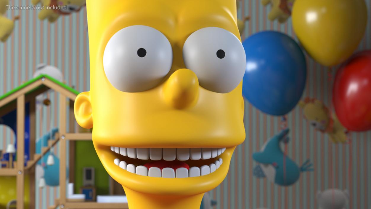 3D Bart Simpson Character Rigged for Maya model