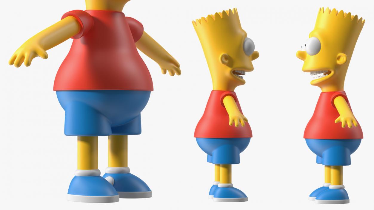 3D Bart Simpson Character Rigged for Maya model