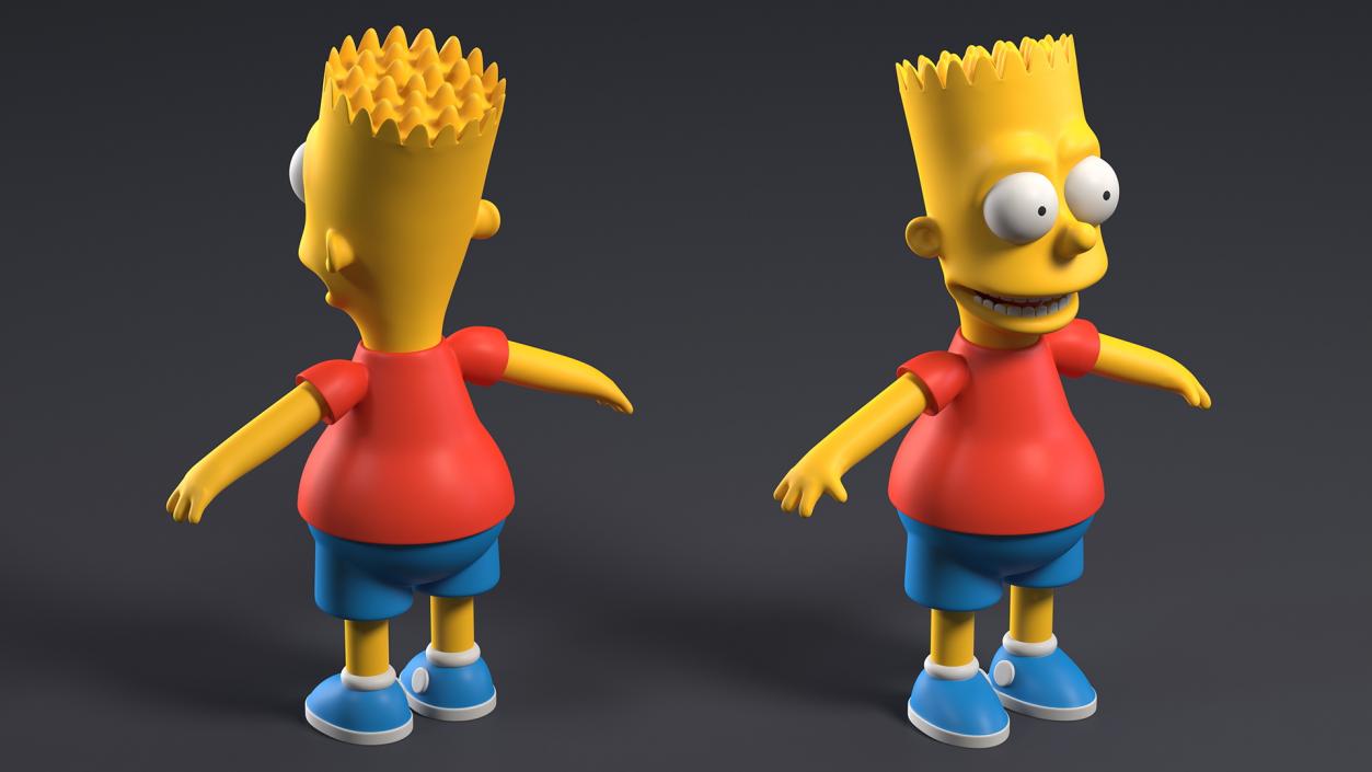 Bart Simpson Character Rigged 3D model