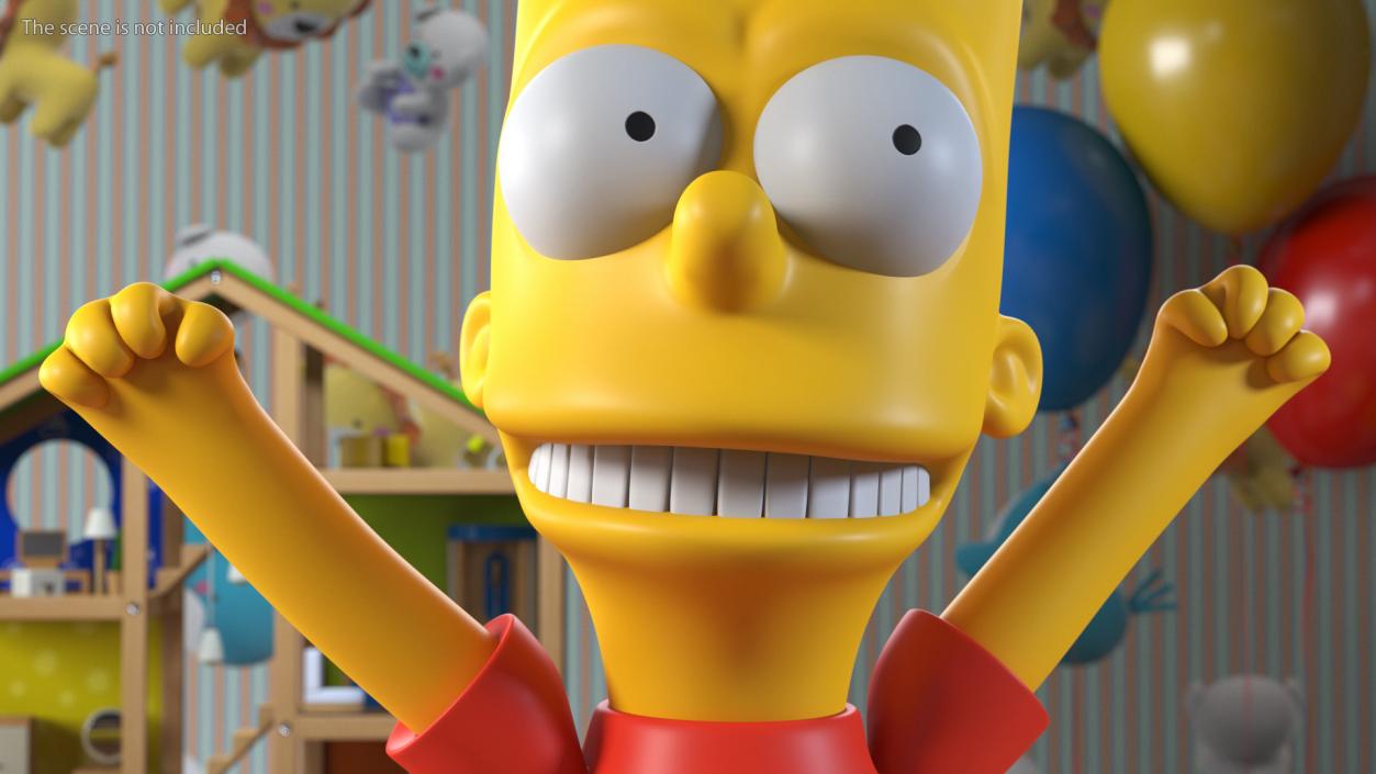 3D Bart Simpson Character Rigged for Maya model