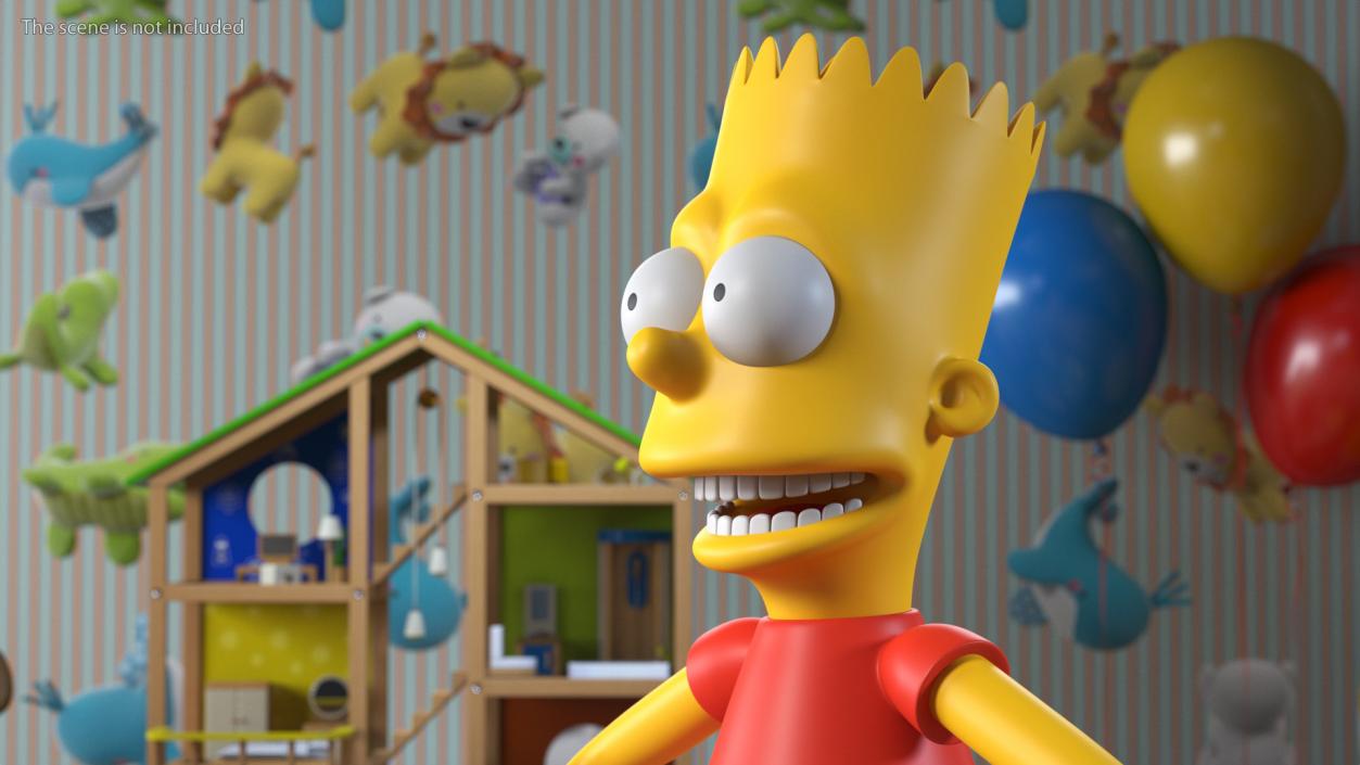 3D Bart Simpson Character Rigged for Maya model