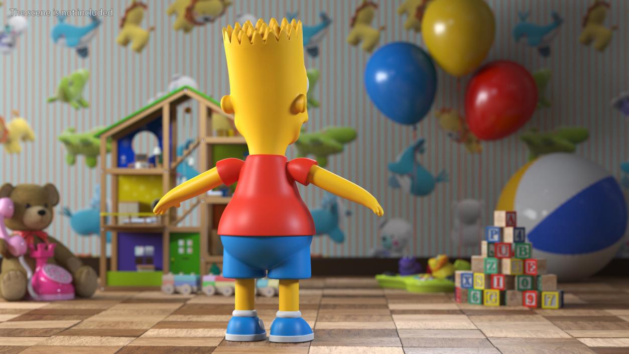 Bart Simpson Character Rigged 3D model