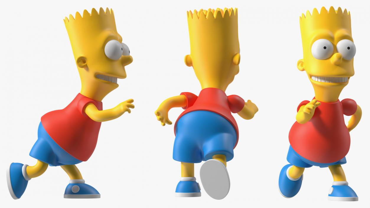 3D Bart Simpson Character Rigged for Maya model