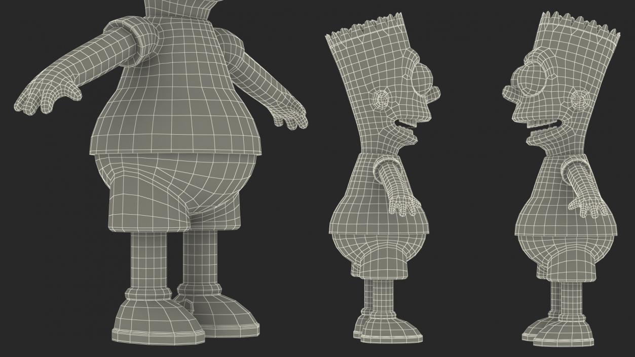 Bart Simpson Character Rigged 3D model