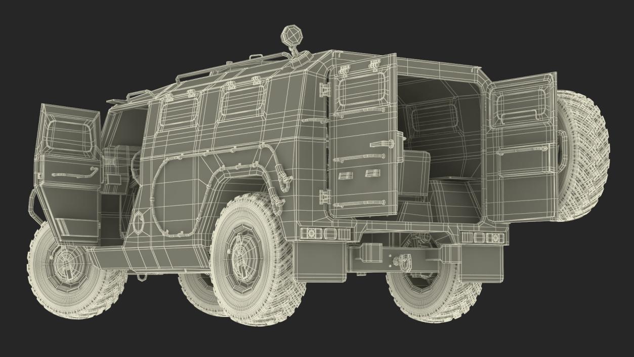 Military Truck with Missile System Crotale NG Rigged 3D