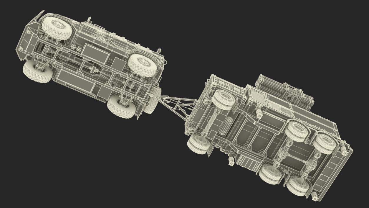 Military Truck with Missile System Crotale NG Rigged 3D