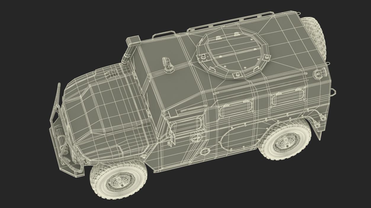 Military Truck with Missile System Crotale NG Rigged 3D