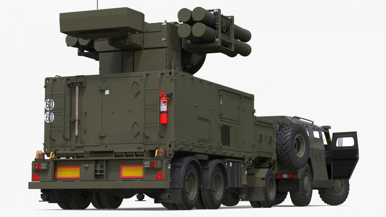 Military Truck with Missile System Crotale NG Rigged 3D