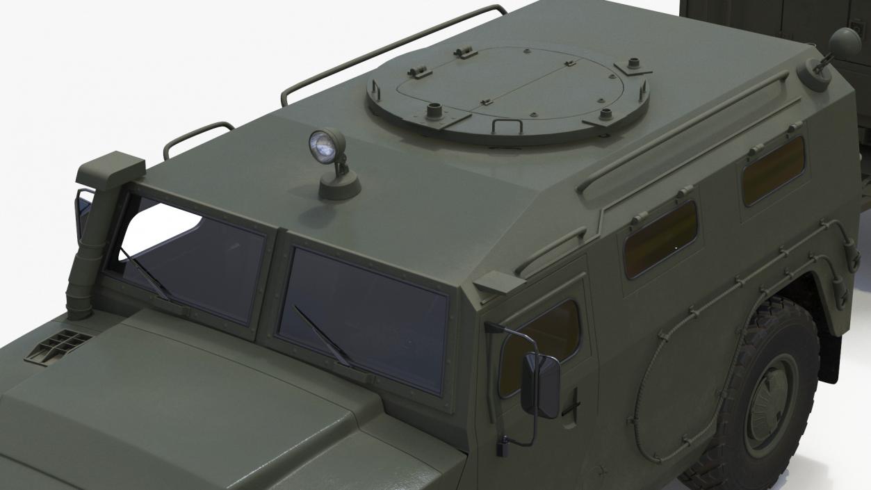 Military Truck with Missile System Crotale NG Rigged 3D