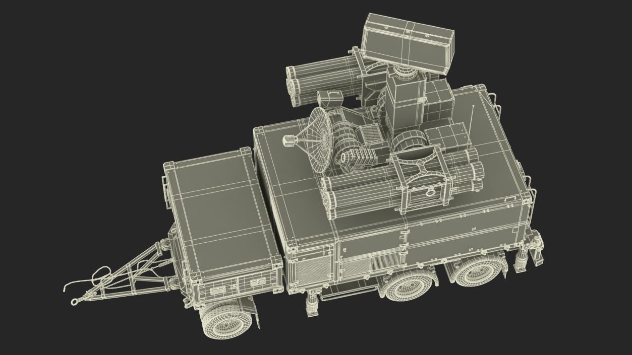 Military Truck with Missile System Crotale NG Rigged 3D