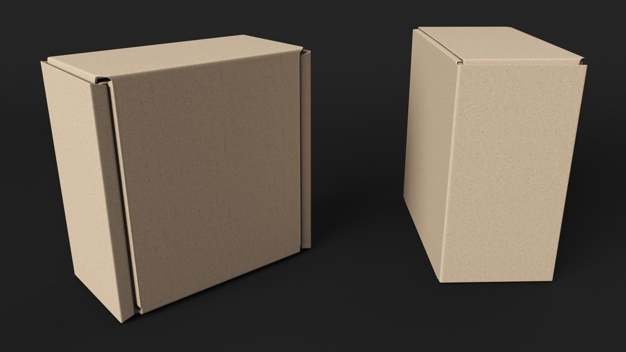 3D model Cardboard Box Closed