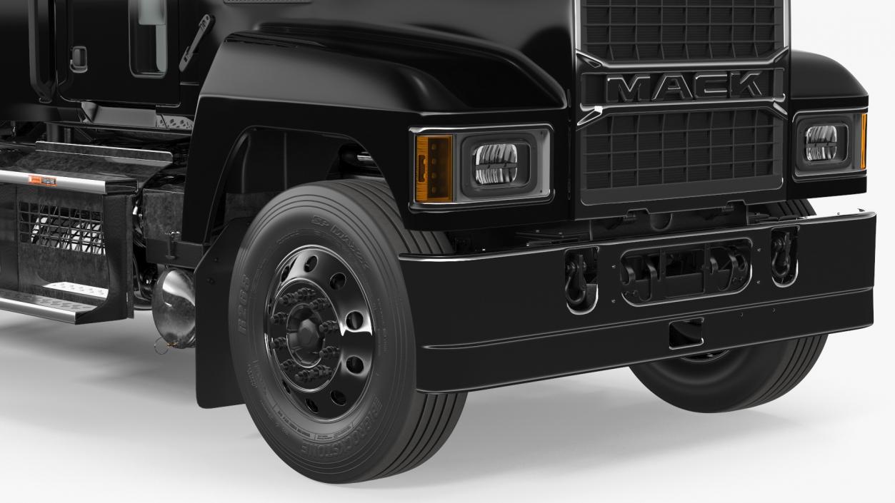 Mack Pinnacle 2025 Semi Truck Black Rigged 3D