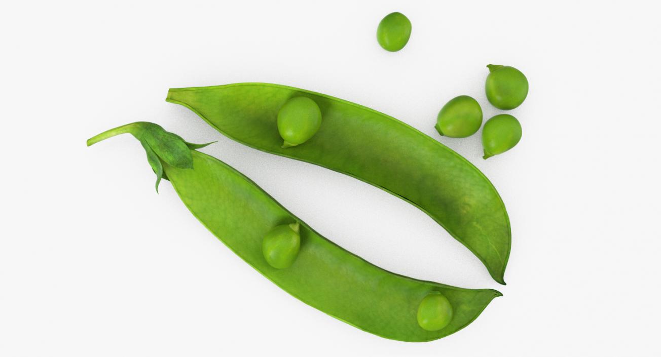 3D Peas On Open Pod