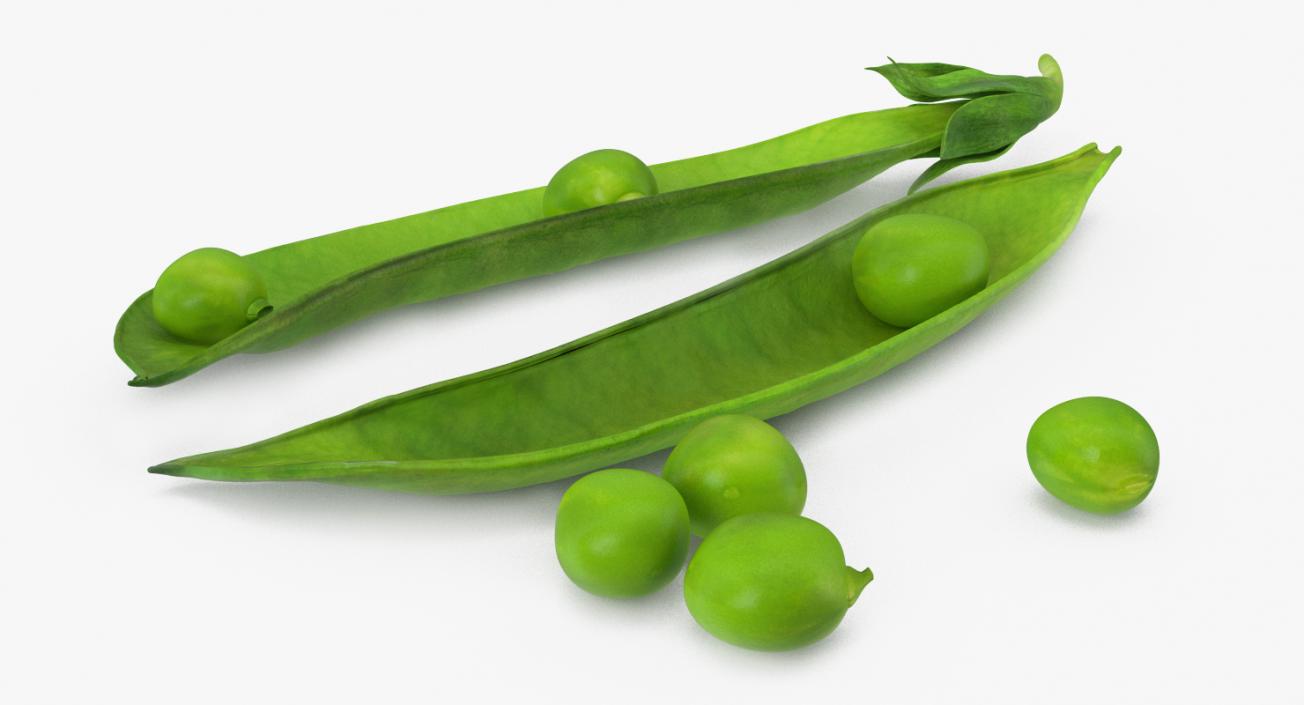 3D Peas On Open Pod